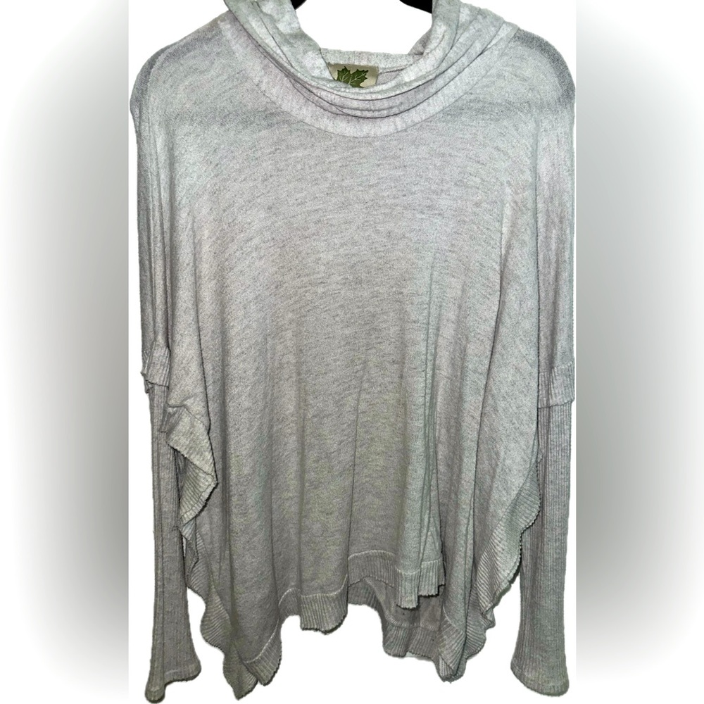 Cozy Sweater with Funnel Neck, and asymmetrical style